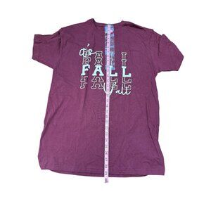 Its Fall Yall T-Shirt Burgundy Large Next Level 100% Cotton Soft Short Sleeve Ca